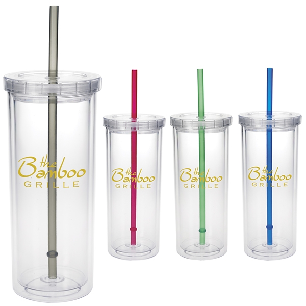 Promotional 16 oz. Extra Tall Straw Tumbler | Customized 16 oz. Extra ...