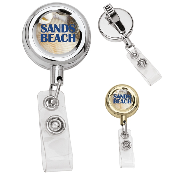 Promotional Metal Retractable Badge Holder Customized Metal