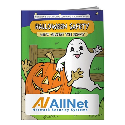 promotional halloween safety coloring book  customized