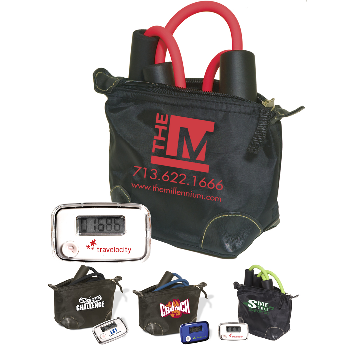Promotional Exercise Band & Pedometer Kit Customized Exercise Band