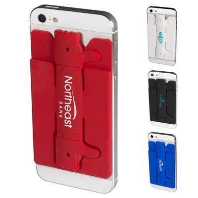 Customized Quik Snap Mobile Device Wallet Stand Promotional