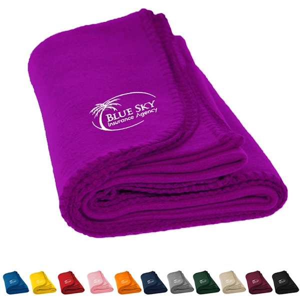 Promotional 50x60 Comfy Promo Fleece Blanket Customized 50x60 Comfy Promo Fleece Blanket