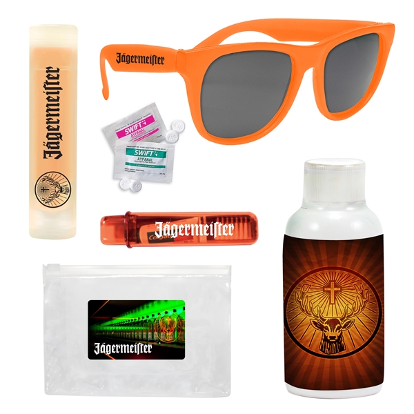Promotional Sunglasses Energy Drink Hangover Kit Customized